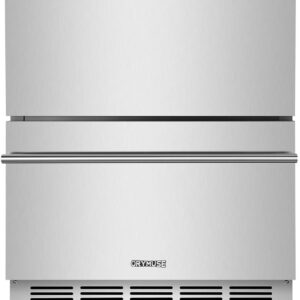 ORYMUSE Outdoor Drawer Refrigerator, 24 Inch Undercounter Beverage Cooler Fridge with Stainless Steel Seamless Door Can Hold 154 Cans w/Powerful Cooling Compressor for Kitchen and Commercial